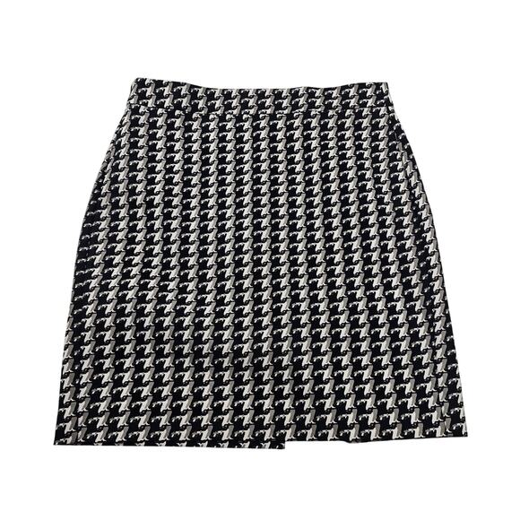 Banana Rep  Pencil Skirt 2P Straight 2 Petite Above Knee Black retro houndstooth - Picture 1 of 6
